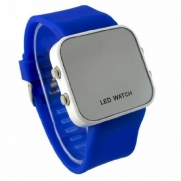 RoyalBlue LED Mirror Digital Sport Watch Unisex for Men and Women Silicone Jelly Band-ROBLUE