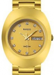 Rado Diastar All Gold Tone Stainless Steel Mens Watch R12393633
