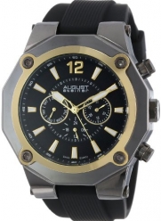 August Steiner Men's AS8080YG Swiss Multi-Function Gold-Tone Silicone Strap Watch