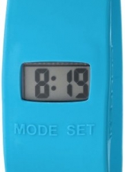 K&BROS Men's 9544-10L LIFETIME Digital Light Blue Silicon Watch