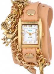 La Mer Collection's Women's LMCW6002 Birdcage Charms Wrap Watch