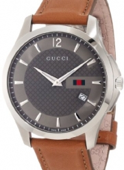 Gucci Men's YA126302 Gucci Timeless Anthracite Diamond Pattern Dial Watch