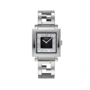 Fendi Quadro Large Black and MOP Dial Quartz Watch - F605011000