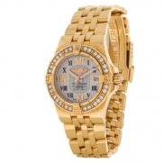 Breitling Star Liner 18k Rose Gold Factory Diamond Quartz Womens Watch