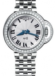 Bedat No. 8 Silver Dial Stainless Steel Diamond Ladies Watch 827.041.600