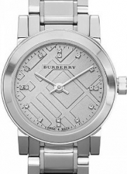 Burberry Swiss Analog Quartz Silver Stainless Steel Womens Diamond Womens Watch BU9213