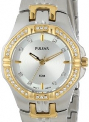Pulsar Women's PTC388 Crystal Accented Two-Tone Stainless Steel Watch