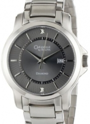 Caravelle by Bulova Men's 43D102 Distinctive Grey Diamond Dial Watch