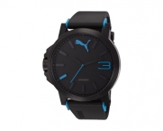 Puma Mens PU102941002 Ultrasize Black Blue Watch