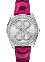 GUESS Women's U0208L3 Dazzling Iconic Logo Silver-Tone Watch