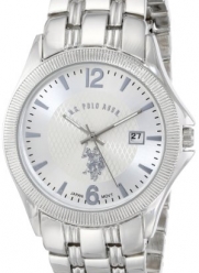 U.S. Polo Assn. Classic Men's USC80008 Rimmed Bezel Silver Dial Bracelet Watch