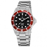 Grovana Men's 1571.2136 Diver Diver Black Dial Red Bezel Automatic Watch