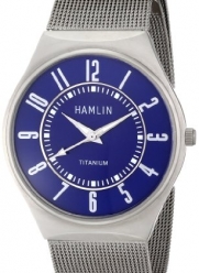 Hamlin Men's HAMM0314:003/04E92GT Ultra Thin Blue Dial Titanium Case Stainless Steel Mesh Band Watch