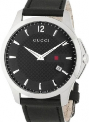 Gucci Men's YA126304 Gucci Timeless Black Diamond Pattern Dial Watch