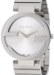 Gucci Women's YA133308 Interlocking Iconic Bezel Silver Dial Watch