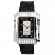 Xezo Unisex Architect Swiss Made Limited Edition Tank Watch. Natural Black Mother-of-Pearl. Surgical Grade Stainless Steel. Curved Sapphire Crystal. 165 FT WR. Art-Deco Vintage Style. Limited Edition. No Two Watches Are Alike.