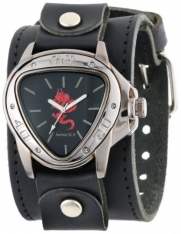 Nemesis Men's LBB928R Ion-Plating Black Case with Red Dragon Leather Cuff Watch