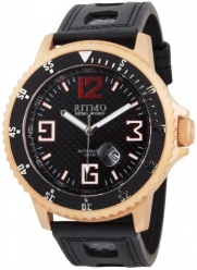 Ritmo Mundo Men's 313 RG Carbon Hercules Titanium Automatic Black Dial Watch