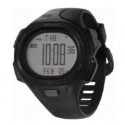Soleus Men's SR008001 P.R. Grey Digtial Dial with Black Polyurethane Strap Watch