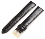 Artisan of Italy AITPD400-0218ML Men's Dress Padded Alligator 18mm Brown Long Watch Strap