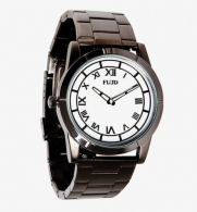 Flud - Moment Watch in Gun/White Linked