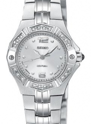 Seiko Women's SXGN25 Coutura Diamond Silver-Tone Watch