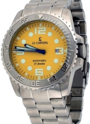 Le Chateau #7083M-YEL Men's Stainless Steel Sports Dinanmica Yellow Dial Automatic Watch