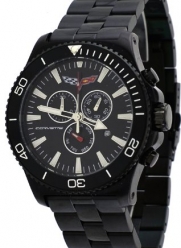 Corvette #CR215 Men's Grand Sport Black IP Stainless Steel Chronograph Watch