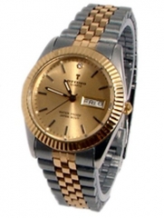 Silver Gold 2 Toned Watch Mens Fashion Luxury Gift