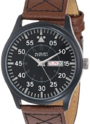 August Steiner Men's AS8074BK Analog Display Japanese Quartz Brown Watch