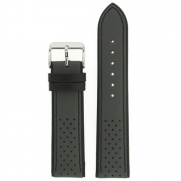 Watch Band Sport Design Grey Black Genuine Leather 22 millimeter Tech Swiss