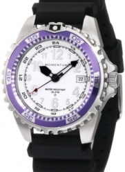 Momentum Women's 1M-DV11WP1B M1 Twist Purple Bezel Black Hyper Natural Rubber Watch