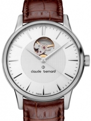 Claude Bernard Swiss Made ETA Automatic Open-Heart Watch 85017-3-AIN
