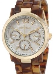 Women's Brown Tortoise Bracelet with Gold Case Watch Designer Inspired Jade LeBaum - JB202740G