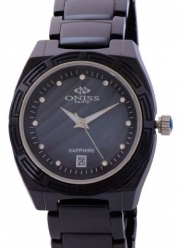 Oniss Paris Women's ON7702-L/BK Analog Display Swiss Quartz Black Watch