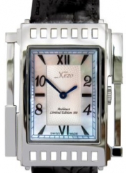 Xezo Unisex Architect Swiss Made Watch. Natural Mother of Pearl. Stainless Steel Case. 165FT WR