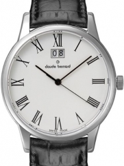 Claude Bernard Elegant and Thin Big Date Quartz Dress Watch 63003-3BR