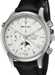 Maurice Lacroix Men's LC6078-SS00113E Les Classiqu Silver Chronograph Dial Watch