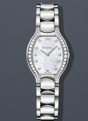 Ebel Beluga Tonneau Lady Diamond 26.5 mm Watch - Mother of Pearl Dial, Stainless Steel Bracelet 1215924