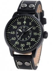 Laco Bielefeld Type B Dial Miyota Automatic Watch, Black Ion Case 861760