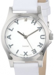 Haurex Italy Women's 6A505DSW Mini City Stainless Steel and Leather Diamond-Accented Watch