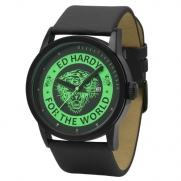 Ed Hardy Men's PK-GN Punked Green Watch