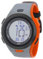 Soleus Men's SR010070 Ultra Sole Grey Digital Dial with Grey and Orange Polyurethane Strap Watch