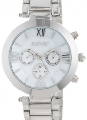 August Steiner Women's AS8049SS Step Dial Multi-Function Bracelet Watch
