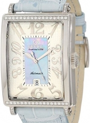 Gevril Women's 6207NT.1 Blue Mother-of-Pearl Genuine Alligator Strap Watch