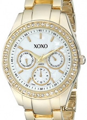 XOXO Women's XO5302A Rhinestone-Accented Gold-Tone Bracelet Watch