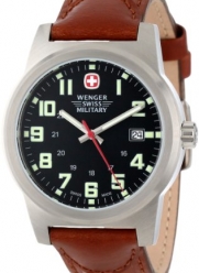 Wenger Swiss Military Men's 72917 Classic Field Black Dial Brown Leather Military Watch