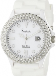 Freelook Men's HA1433-9B Sea Diver Jelly White with Crystal Bezel Watch
