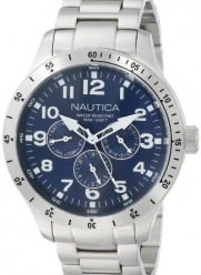 Nautica Men's N14672G BFD 101 Silver-Tone Stainless Steel Bracelet Watch