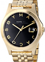 Marc by Marc Jacobs Women's The Slim Watch, Gold/Black, One Size